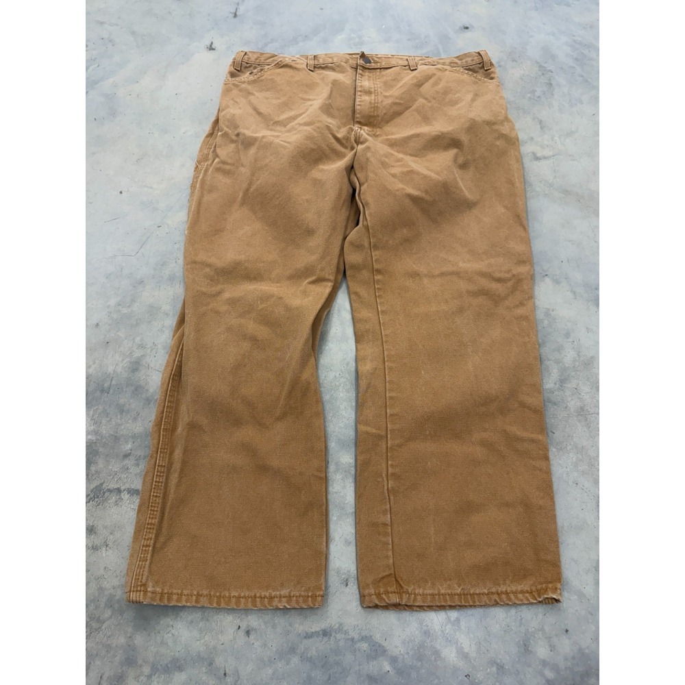 Dickies Carpenter Pants Men 43" Waist Brown Canvas Straight Leg Utility Workwear